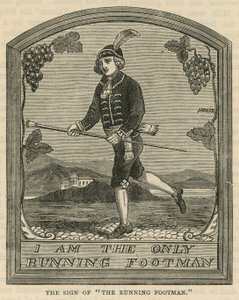 The sign of The Running Footman by English School