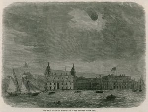 The Solar Eclipse as Seen from the Isle of Dogs by English School
