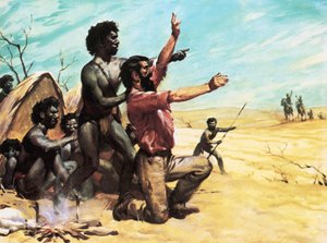 The Sole Survivor from the Burke and Wills Expedition: A Man Named King by English School