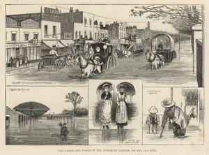 The storm and flood in the north of London on the 17th inst. by English School