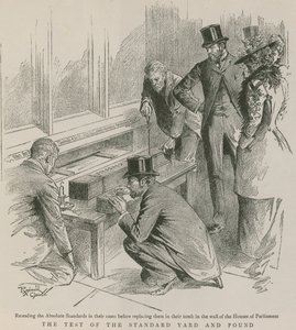 The Test of the Standard Yard and Pound by English School