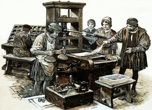 The Third Printing Press in England Was Set Up in St. Albans in 1480 by English School