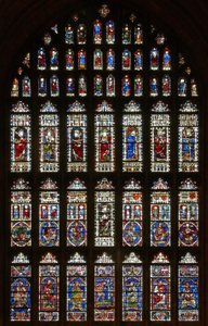 The west window with genealogical figures from the twelfth and thirteenth centuries and kings from the fifteenth century by English School