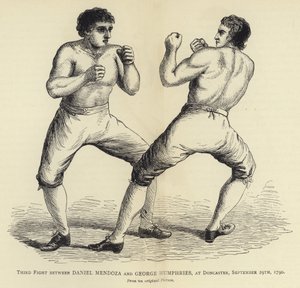 Third Fight between Daniel Mendoza and George Humphries, at Doncaster, 29 September 1790 by English School