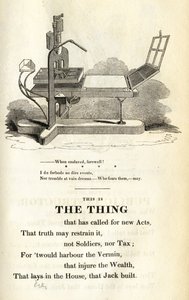 This is the Thing, illustration from The Political House that Jack Built by William Hone, published 1819 by English School