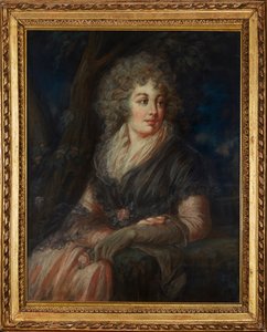 Three Quarter Length Portrait of a Lady in Eighteenth Century Dress by English School