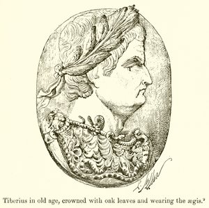 Tiberius in Old Age, Crowned with Oak Leaves and Wearing the Aegis by English School