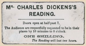Ticket for a Charles Dickens Reading