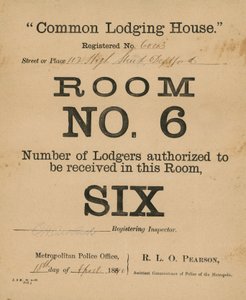 Ticket for the Common Lodging House by English School