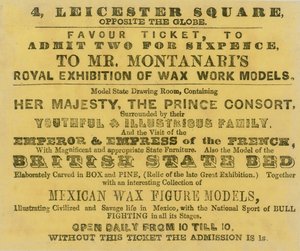 Ticket of admission to Mr. Montanari