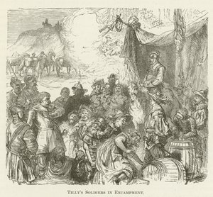 Tillys Soldiers in Encampment by English School