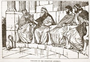 Timoleon in the Syracusan Assembly by English School