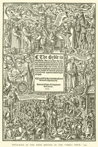Title-page of the first edition of the Great Bible, 1539 by English School