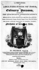 Title Page for A Treatise on Adulterations of Food and Culinary Poisons by Frederick Accum, published 1820