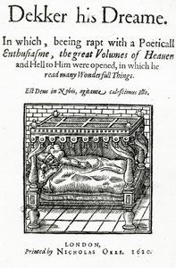 Title Page for Dekker his Dreame by Thomas Dekker, published 1620 by English School