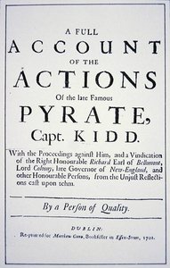 Title Page of a Life of the Pirate Captain William Kidd, published in London in 1701 by English School