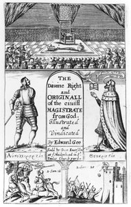 Title Page to The Divine Right and Original of the Civil Magistrate from God (engraved by Edward Gee, 1658) by English School