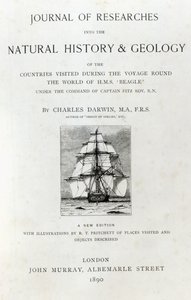Titlepage to The Voyage of the Beagle by Charles Darwin, Edition Published in 1890 by English School