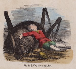 Tom Thumb Killed by a Spider by English School