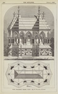 Tomb, Middleton Cheney, Oxon (engraving) by English School