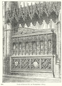 Tomb of Edward III in Westminster Abbey by English School
