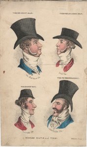 Tonish hats and ties, c.1815-20 by English School