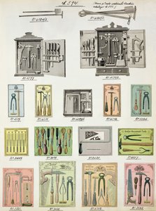 Tools and toolboxes from a trade catalogue of domestic goods and fittings, c.1890-1910 by English School