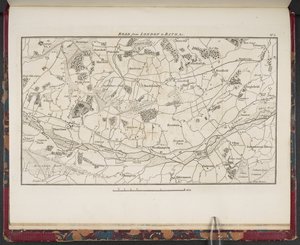 Topographical Map of the Great Road from London to Bath and Bristol, with the Country Three Miles on Each Side by English School