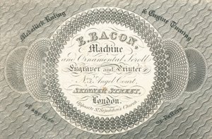 Trade Card, E Bacon by English School