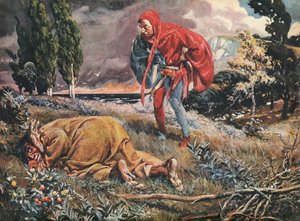 Trinculo Finds Caliban by English School