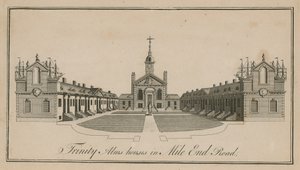 Trinity Alms Houses in Mile End Road by English School