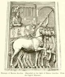 Triumph of Marcus Aurelius (Bas-Relief on the Arch of Marcus Aurelius. From the Capitol Museum) by English School