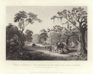 Troops Encamped at the Entrance to the Keree Pass by English School
