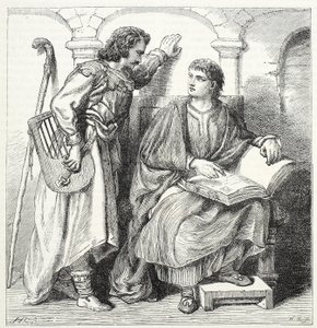 Troubadour and Barbe, illustration from The History of Protestantism by James Aitken Wylie, 1878 by English School