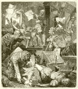 Troubles in Germany--Destruction of a Printing Office by English School