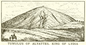 Tumulus of Alyattes, King of Lydia by English School