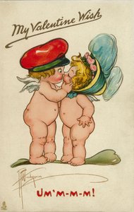 Two Cherubs Kissing