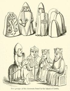Two Groups of the Chessmen Found in the Island of Lewis by English School