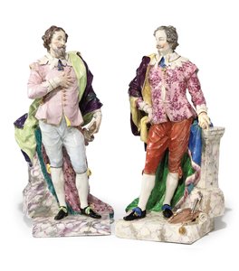 Two historical figures of gentlemen, c.1810