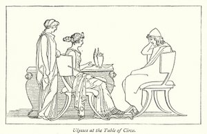 Ulysses at the Table of Circe by English School