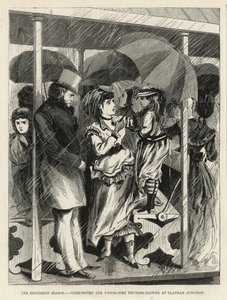 Unexpected and Unwelcome Thunder-Shower at Clapham Junction by English School