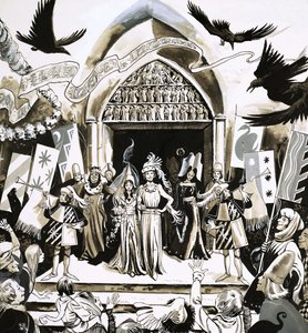 Unidentified fairy tale wedding illustration by English School