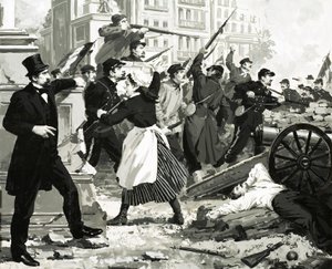 Unidentified man watching battle by English School
