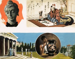 Unidentified montage about ancient artefacts