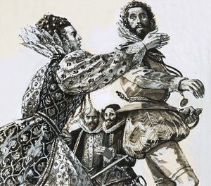 Unidentified Scene with Elizabeth the First by English School