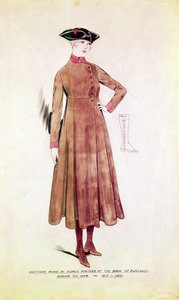 Uniform worn by women porters at the Bank of England 1917-20