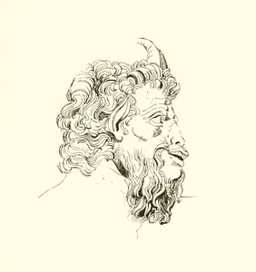 Union of a Human Face with that of a Goat, from the Villa Albani by English School