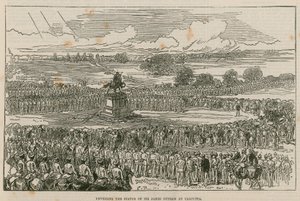 Unveiling the statue of Sir James Outram at Calcutta by English School