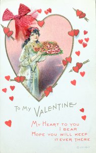 Valentine Card, 1917 by English School