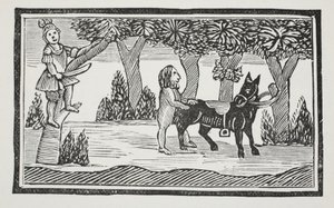 Valentine and Orson, illustration from Chap-books of the Eighteenth Century by John Ashton, pub. 1882 by English School